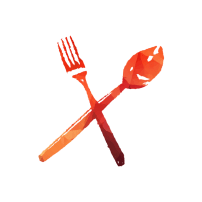 fork and spoon crossed